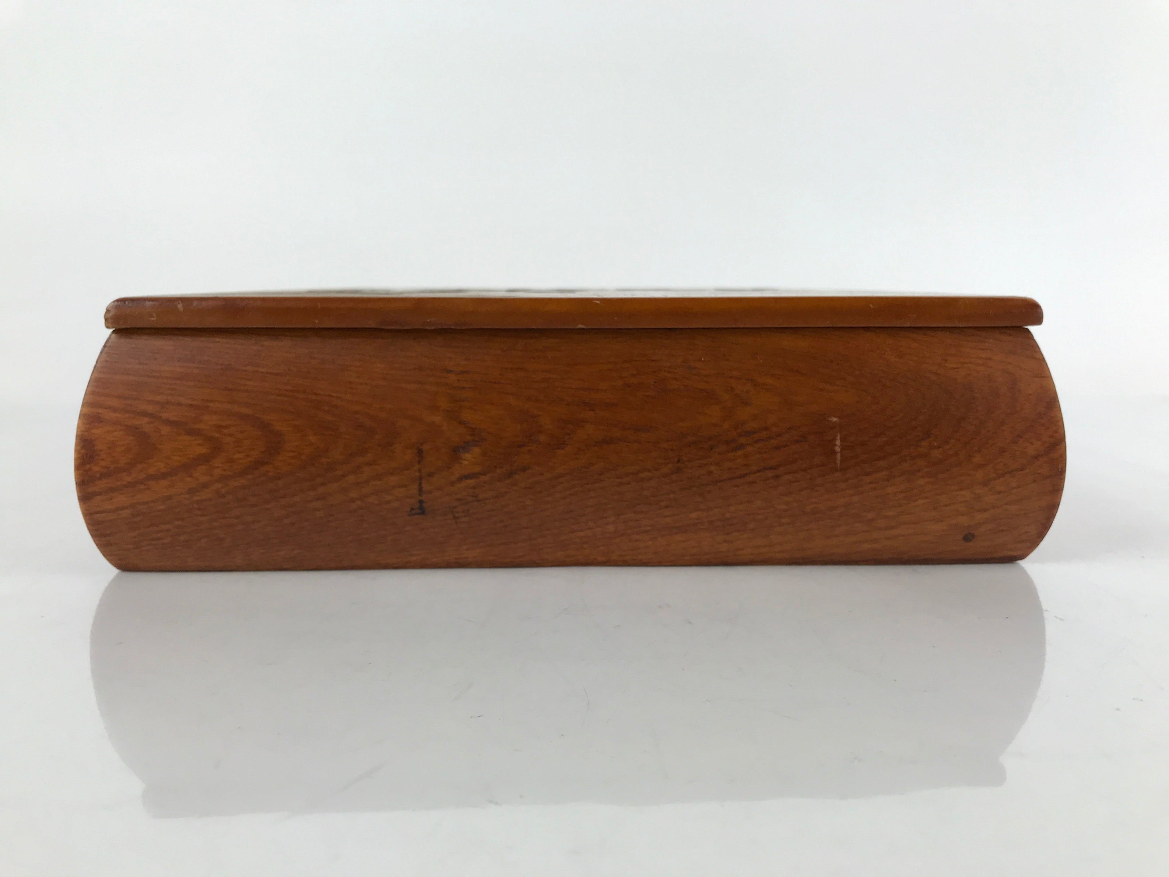 Japanese Brushed Lacquer Wood Lidded Fumibako Letter Box Vtg Raden Kikyo FB85