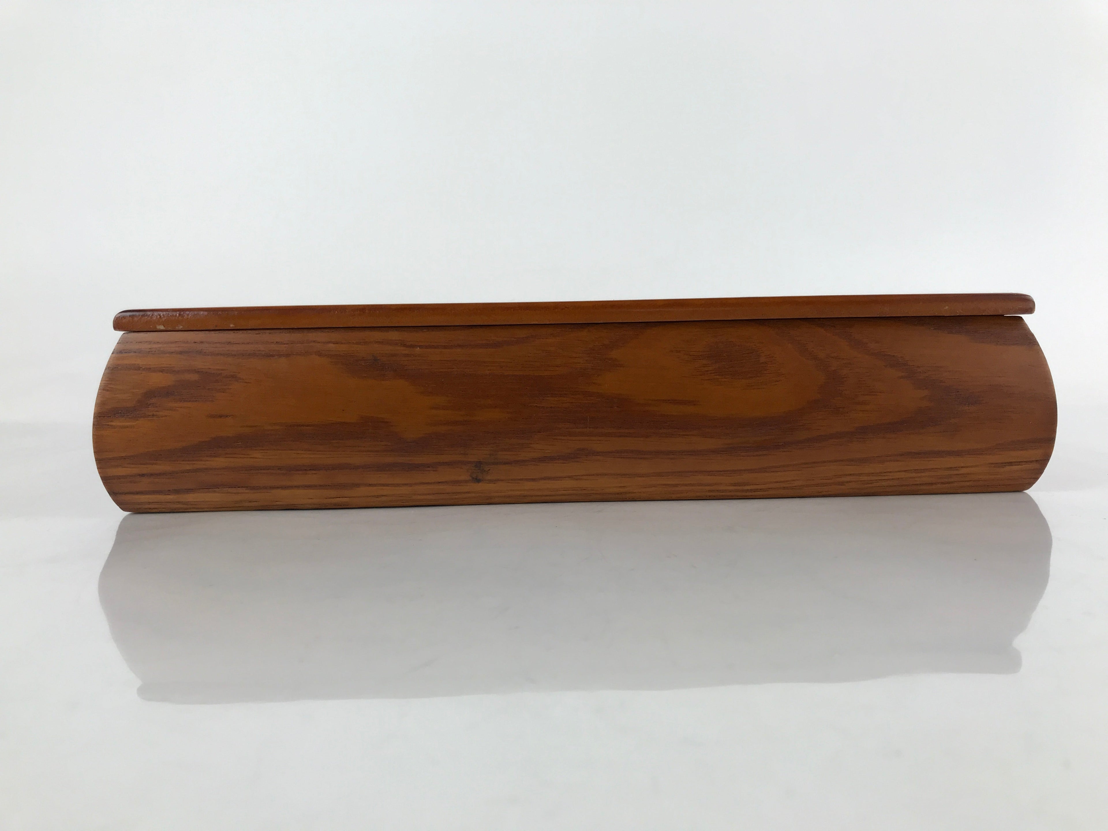 Japanese Brushed Lacquer Wood Lidded Fumibako Letter Box Vtg Raden Kikyo FB85