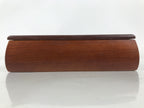 Japanese Brushed Lacquer Wood Lidded Fumibako Letter Box Vtg Simple Brown FB87
