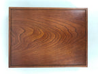 Japanese Brushed Lacquer Wood Lidded Fumibako Letter Box Vtg Simple Brown FB87