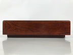 Japanese Brushed Lacquer Wood Lidded Fumibako Letter Box Vtg Simple Brown FB88