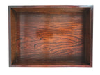 Japanese Brushed Lacquer Wood Lidded Fumibako Letter Box Vtg Simple Brown FB88