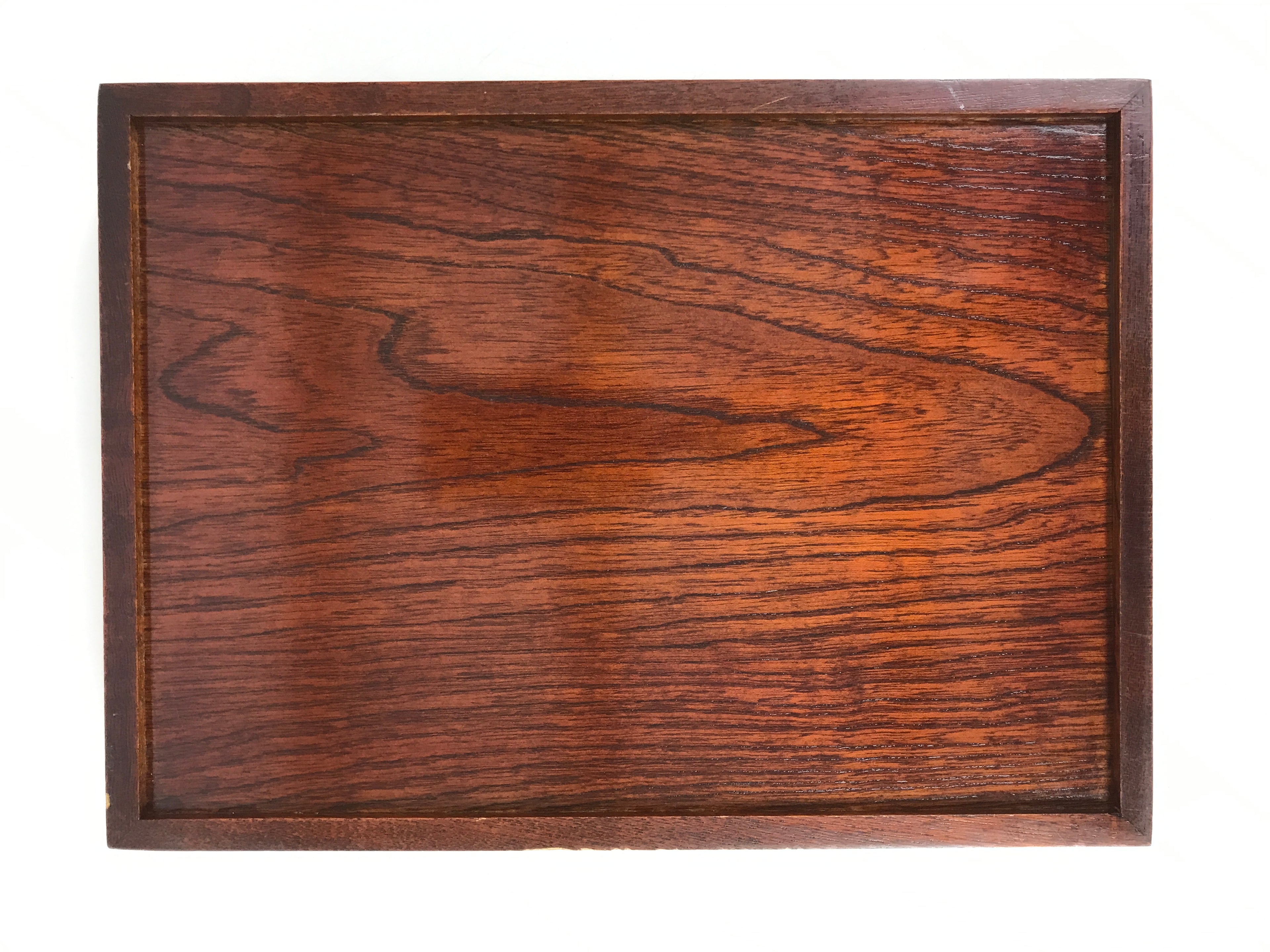 Japanese Brushed Lacquer Wood Lidded Fumibako Letter Box Vtg Simple Brown FB88
