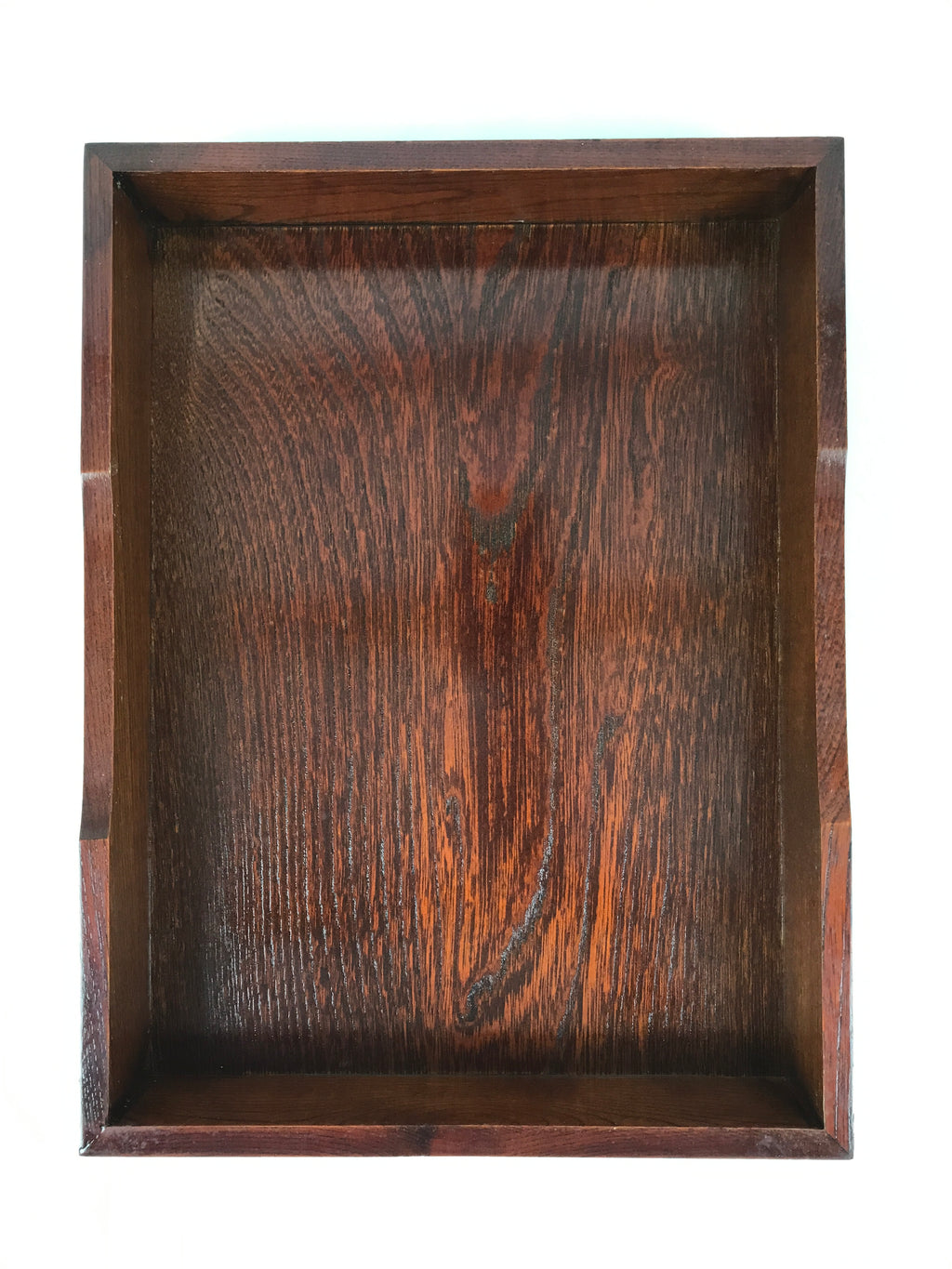 Japanese Brushed Lacquer Wood Lidded Fumibako Letter Box Vtg Simple Brown FB88