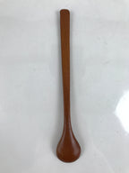 Japanese Brushed Lacquer Wood Parfait Spoon Vtg Long Handle Flatware Brown JK733