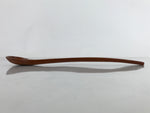 Japanese Brushed Lacquer Wood Parfait Spoon Vtg Long Handle Flatware Brown JK736