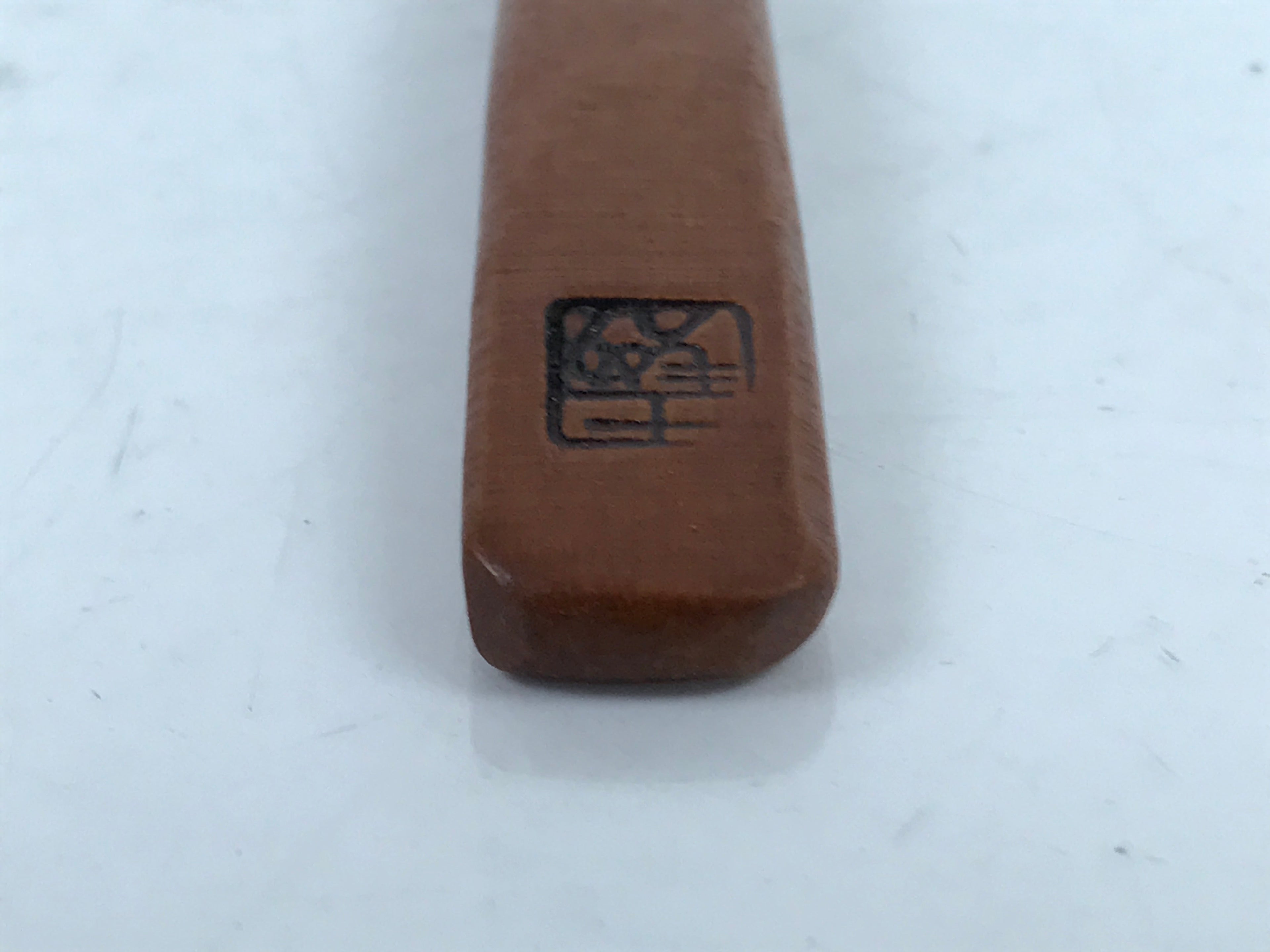 Japanese Brushed Lacquer Wood Parfait Spoon Vtg Long Handle Flatware Brown JK738