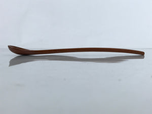 Japanese Brushed Lacquer Wood Parfait Spoon Vtg Long Handle Flatware Brown JK738