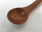 Japanese Brushed Lacquer Wood Parfait Spoon Vtg Long Handle Flatware Brown JK738