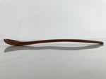 Japanese Brushed Lacquer Wood Parfait Spoon Vtg Long Handle Flatware Brown JK741