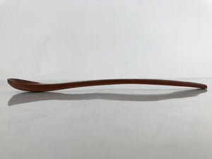 Japanese Brushed Lacquer Wood Parfait Spoon Vtg Long Handle Flatware Brown JK741