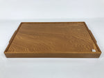 Japanese Brushed Lacquer Wood Serving Tray Obon Rectangle Bellflower Kikyo L587