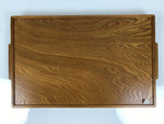 Japanese Brushed Lacquer Wood Serving Tray Obon Rectangle Bellflower Kikyo L587