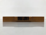 Japanese Brushed Lacquer Wood Serving Tray Obon Rectangle Bellflower Kikyo L587