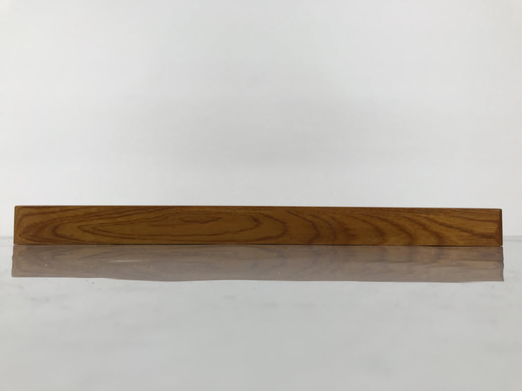 Japanese Brushed Lacquer Wood Serving Tray Obon Rectangle Bellflower Kikyo L587
