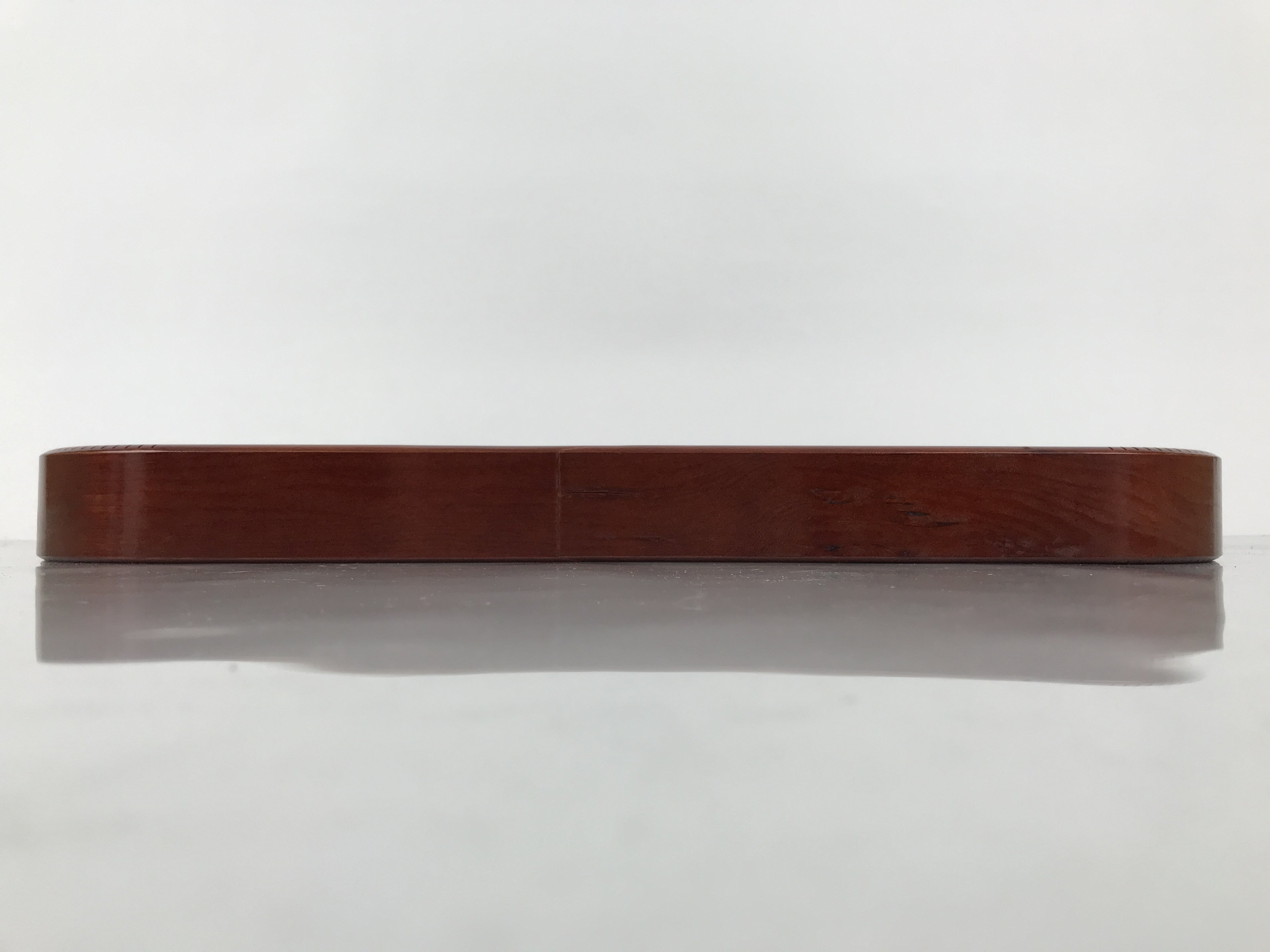 Japanese Brushed Lacquer Wood Serving Tray Obon Vtg Rectangle Floral Makie L586