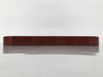 Japanese Brushed Lacquer Wood Serving Tray Obon Vtg Rectangle Floral Makie L586