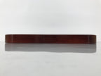 Japanese Brushed Lacquer Wood Serving Tray Obon Vtg Rectangle Floral Makie L586