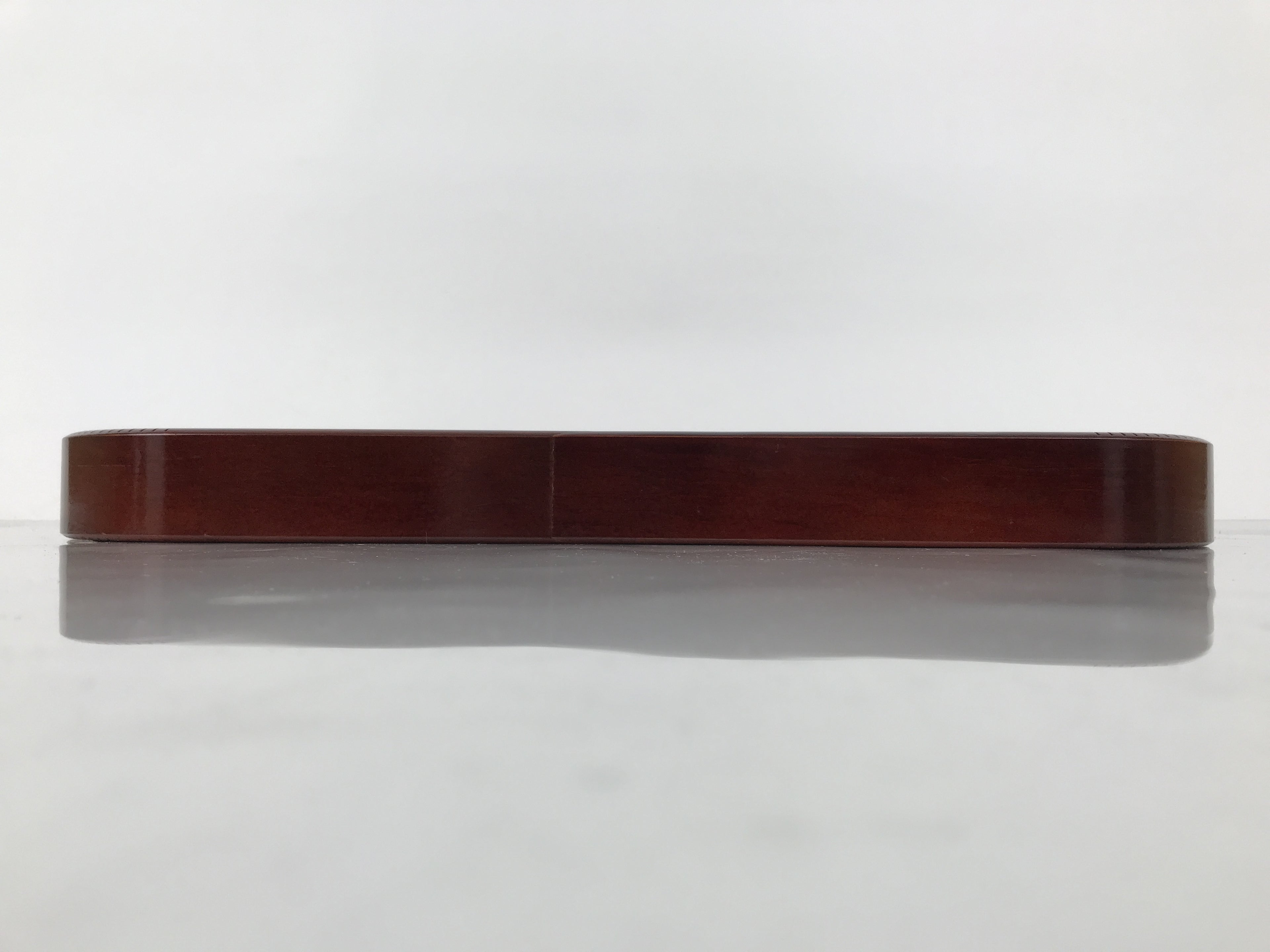 Japanese Brushed Lacquer Wood Serving Tray Obon Vtg Rectangle Floral Makie L586
