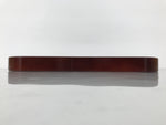 Japanese Brushed Lacquer Wood Serving Tray Obon Vtg Rectangle Floral Makie L586