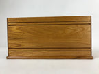 Japanese Brushed Lacquer Wood Table Organizer Box Vtg Handle Maple Sakura JK633