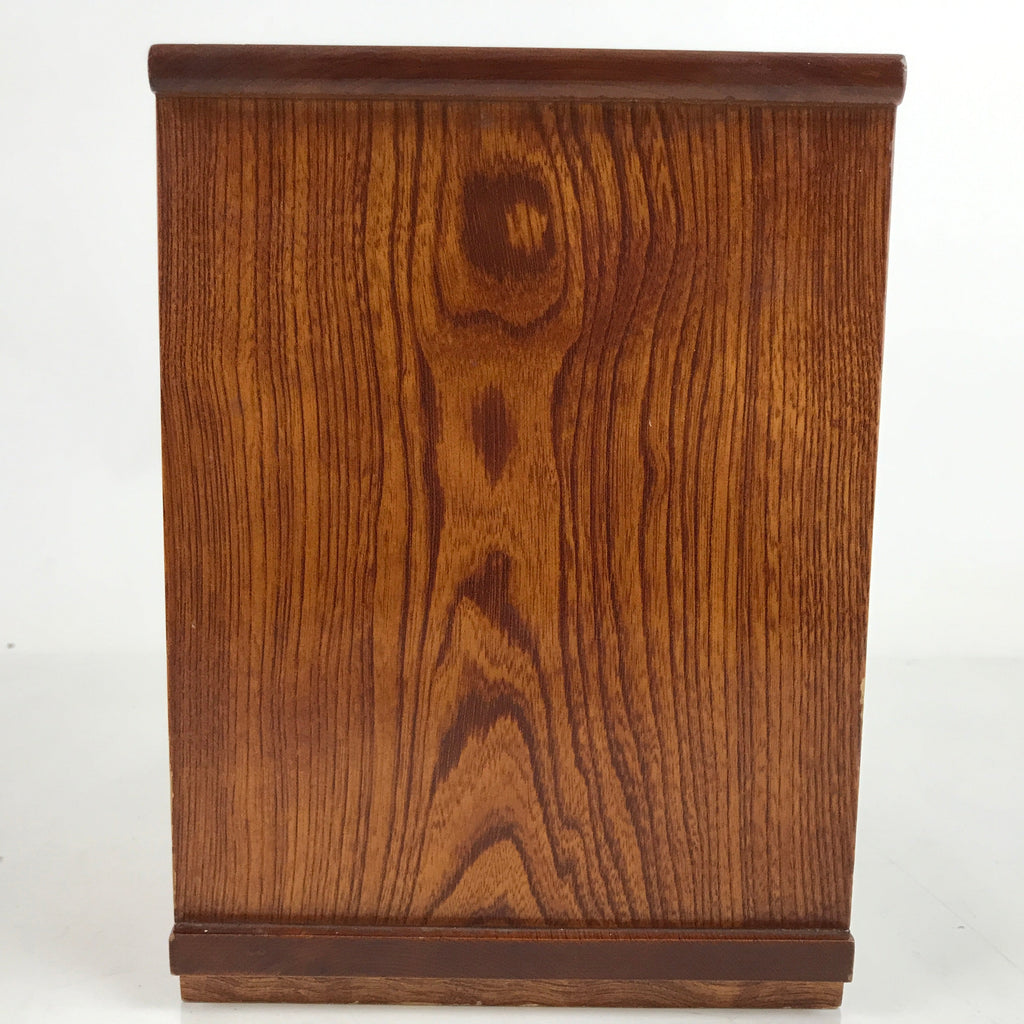 Japanese Brushed Lacquer Wood Tansu Storage Chest Vtg Haribako 3 Drawers T389