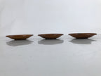Japanese Brushed Lacquer Wooden Drink Saucer Vtg Chataku Coaster 3pc Makie L284