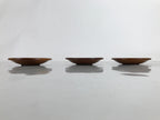 Japanese Brushed Lacquer Wooden Drink Saucer Vtg Chataku Coaster 3pc Makie L284