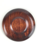 Japanese Brushed Lacquer Wooden Drink Saucer Vtg Chataku Coaster 5pc Brown L130
