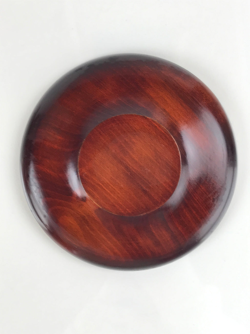 Japanese Brushed Lacquer Wooden Drink Saucer Vtg Chataku Coaster 5pc Brown L131