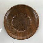 Japanese Brushed Lacquer Wooden Drink Saucer Vtg Chataku Coaster 5pc Set LWB95