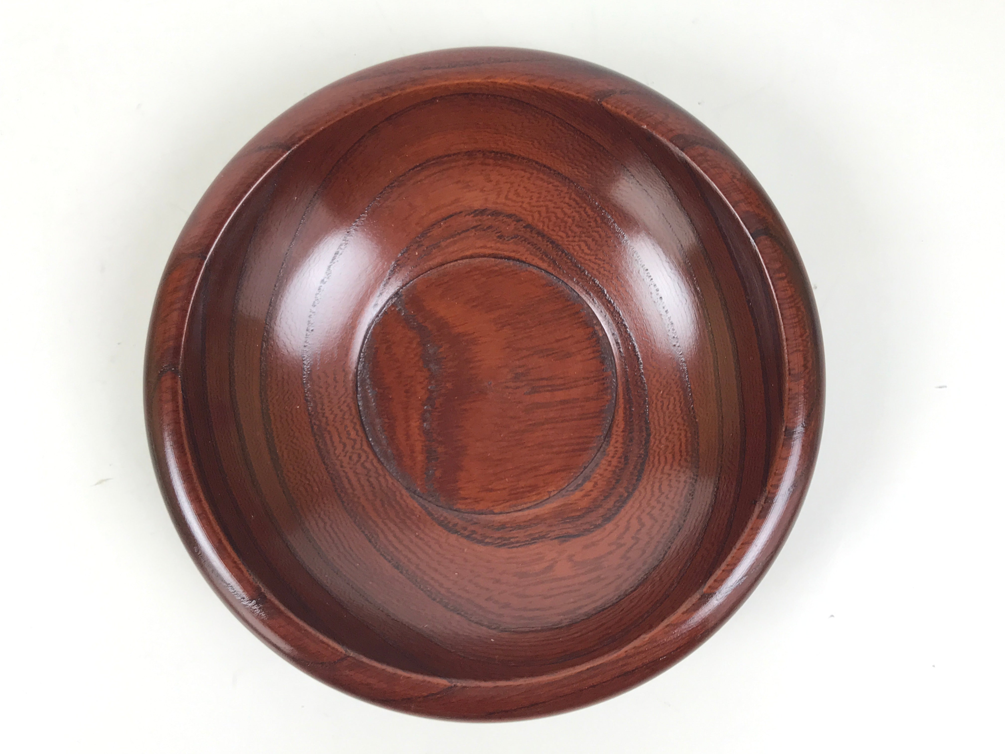 Japanese Brushed Lacquer Wooden Drink Saucer Zelkova Chataku Coaster Brown L463