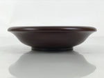 Japanese Brushed Lacquer Wooden Drink Saucer Zelkova Chataku Coaster Brown L463