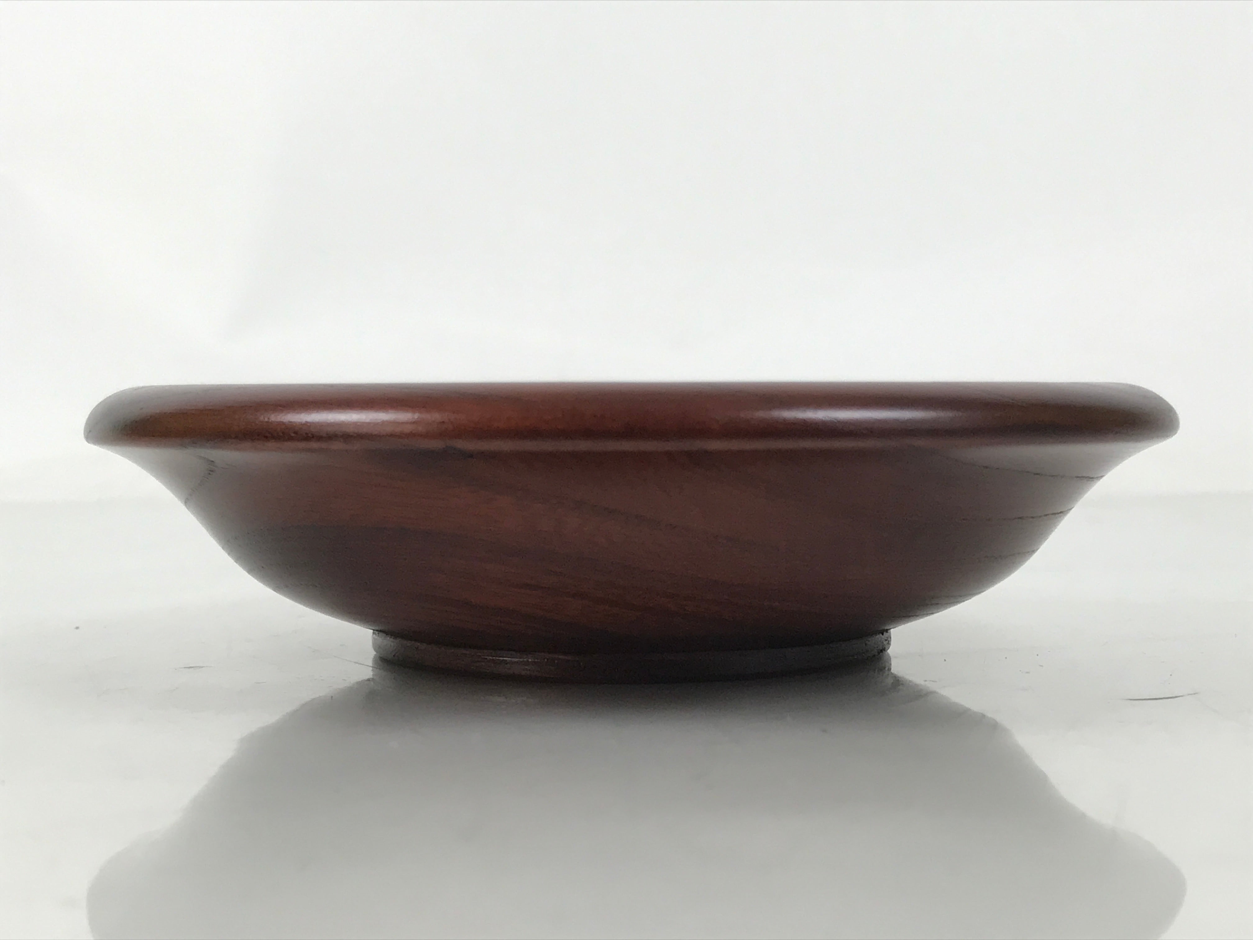 Japanese Brushed Lacquer Wooden Drink Saucer Zelkova Chataku Coaster Brown L463