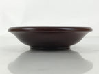 Japanese Brushed Lacquer Wooden Drink Saucer Zelkova Chataku Coaster Brown L463