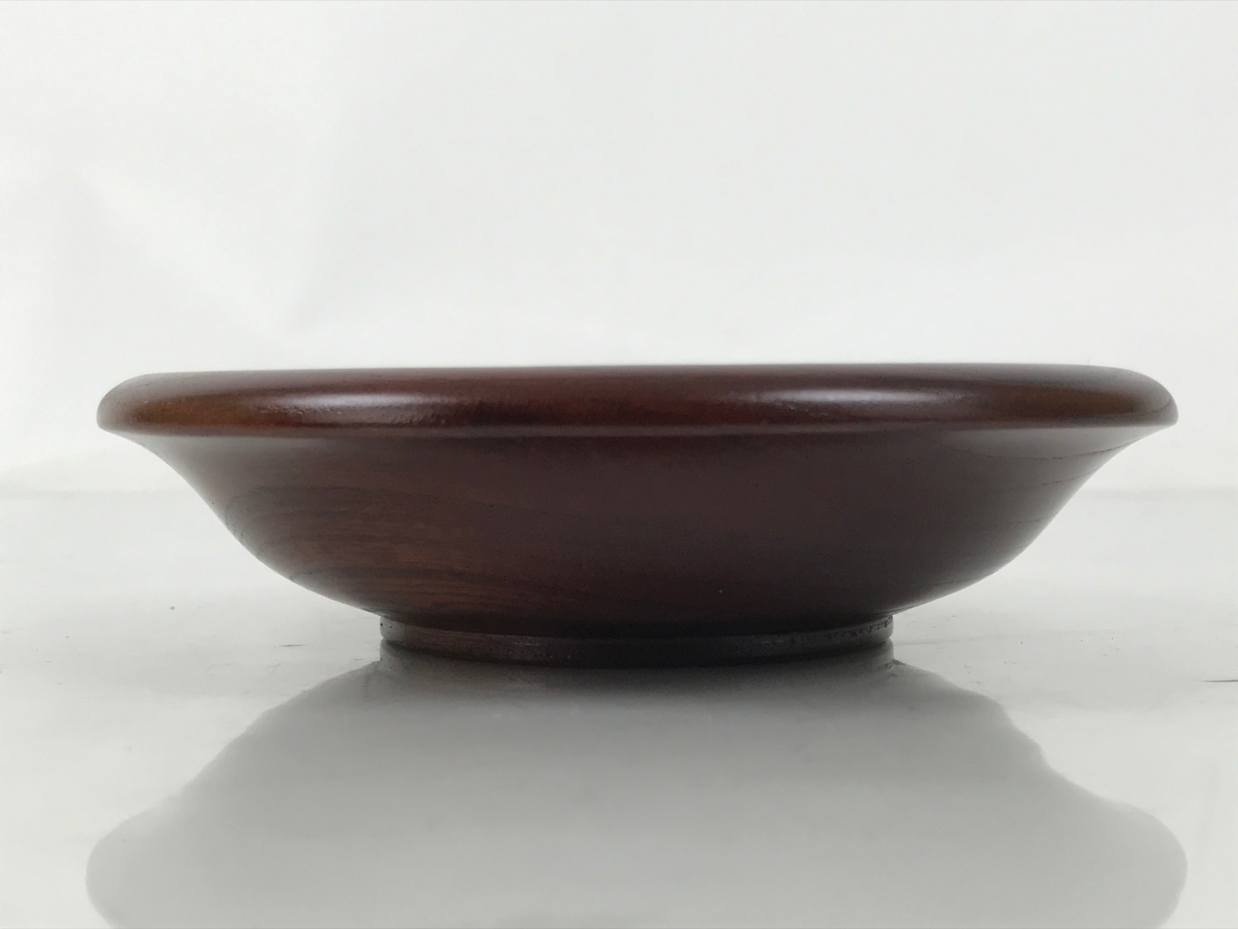 Japanese Brushed Lacquer Wooden Drink Saucer Zelkova Chataku Coaster Brown L463