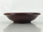 Japanese Brushed Lacquer Wooden Drink Saucer Zelkova Chataku Coaster Brown L463