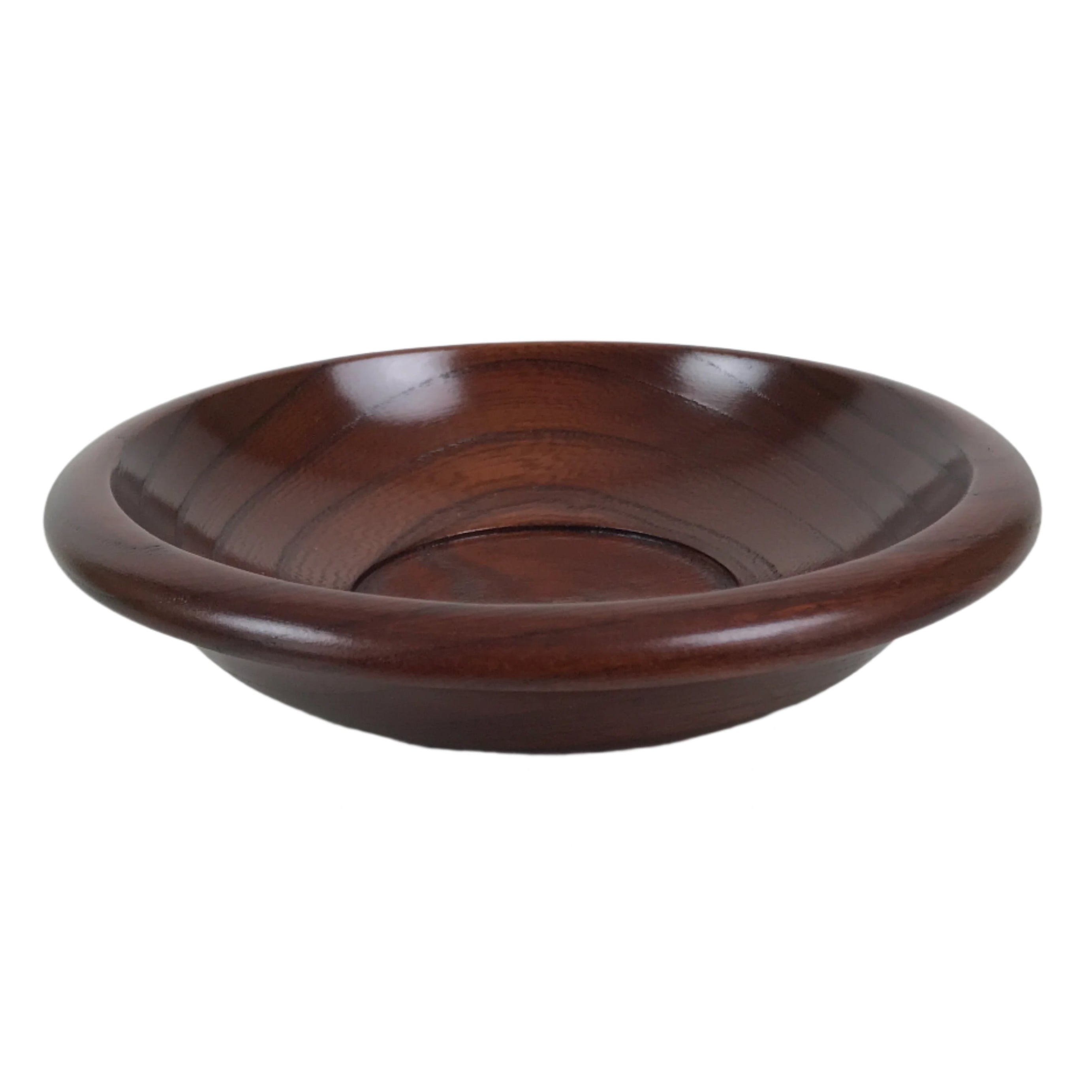 Japanese Brushed Lacquer Wooden Drink Saucer Zelkova Chataku Coaster Brown L463