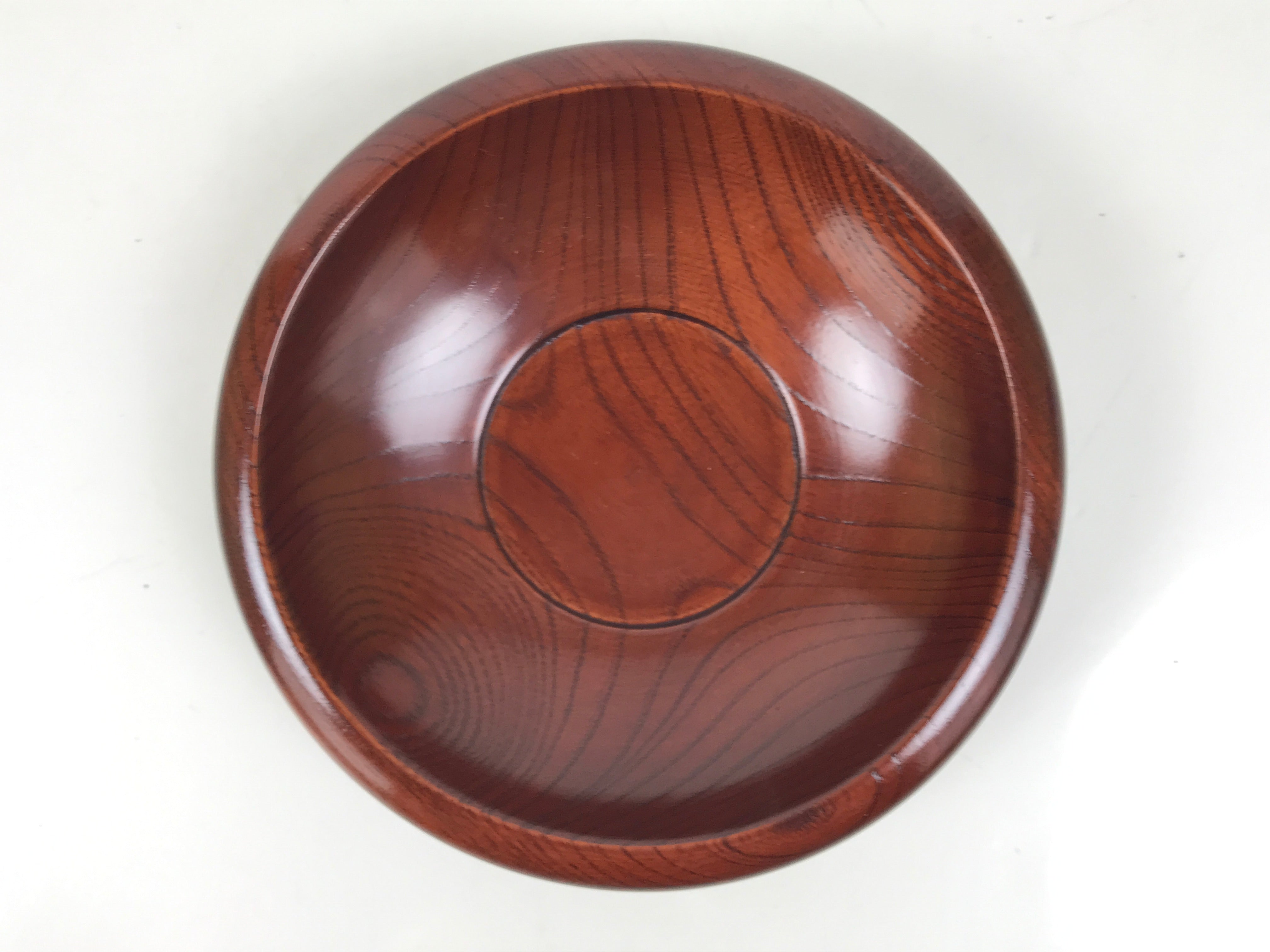 Japanese Brushed Lacquer Wooden Drink Saucer Zelkova Chataku Coaster Brown L464
