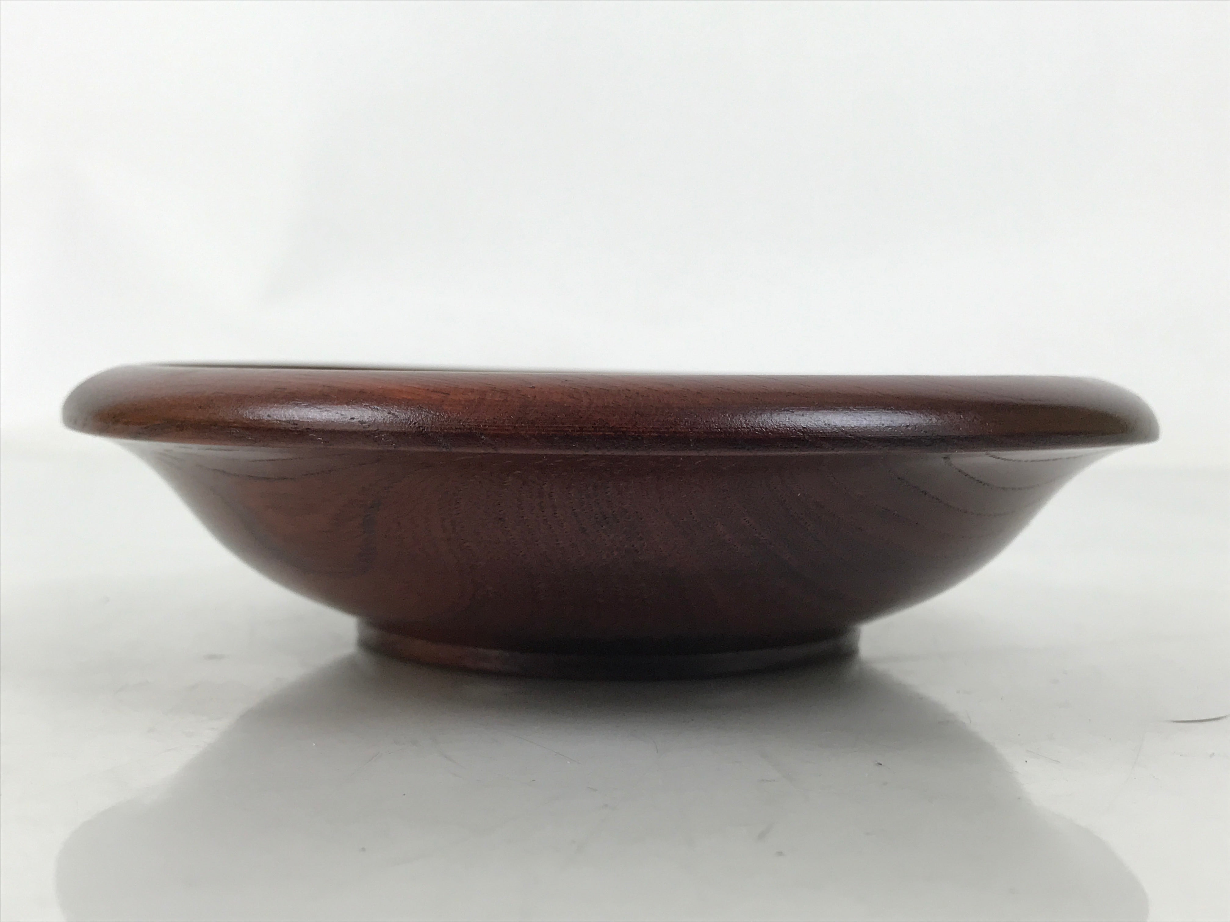 Japanese Brushed Lacquer Wooden Drink Saucer Zelkova Chataku Coaster Brown L464