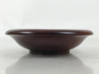 Japanese Brushed Lacquer Wooden Drink Saucer Zelkova Chataku Coaster Brown L464