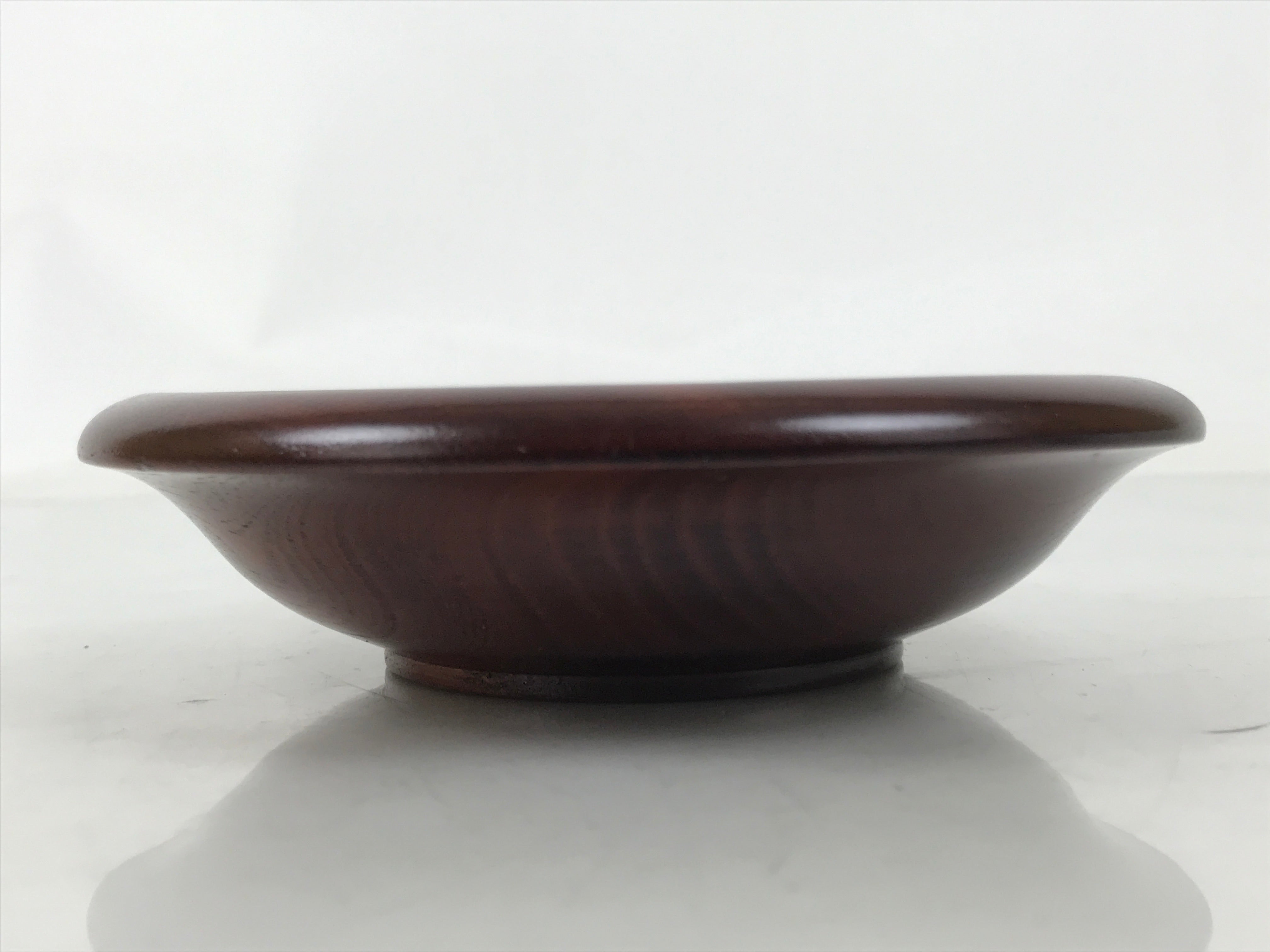 Japanese Brushed Lacquer Wooden Drink Saucer Zelkova Chataku Coaster Brown L464