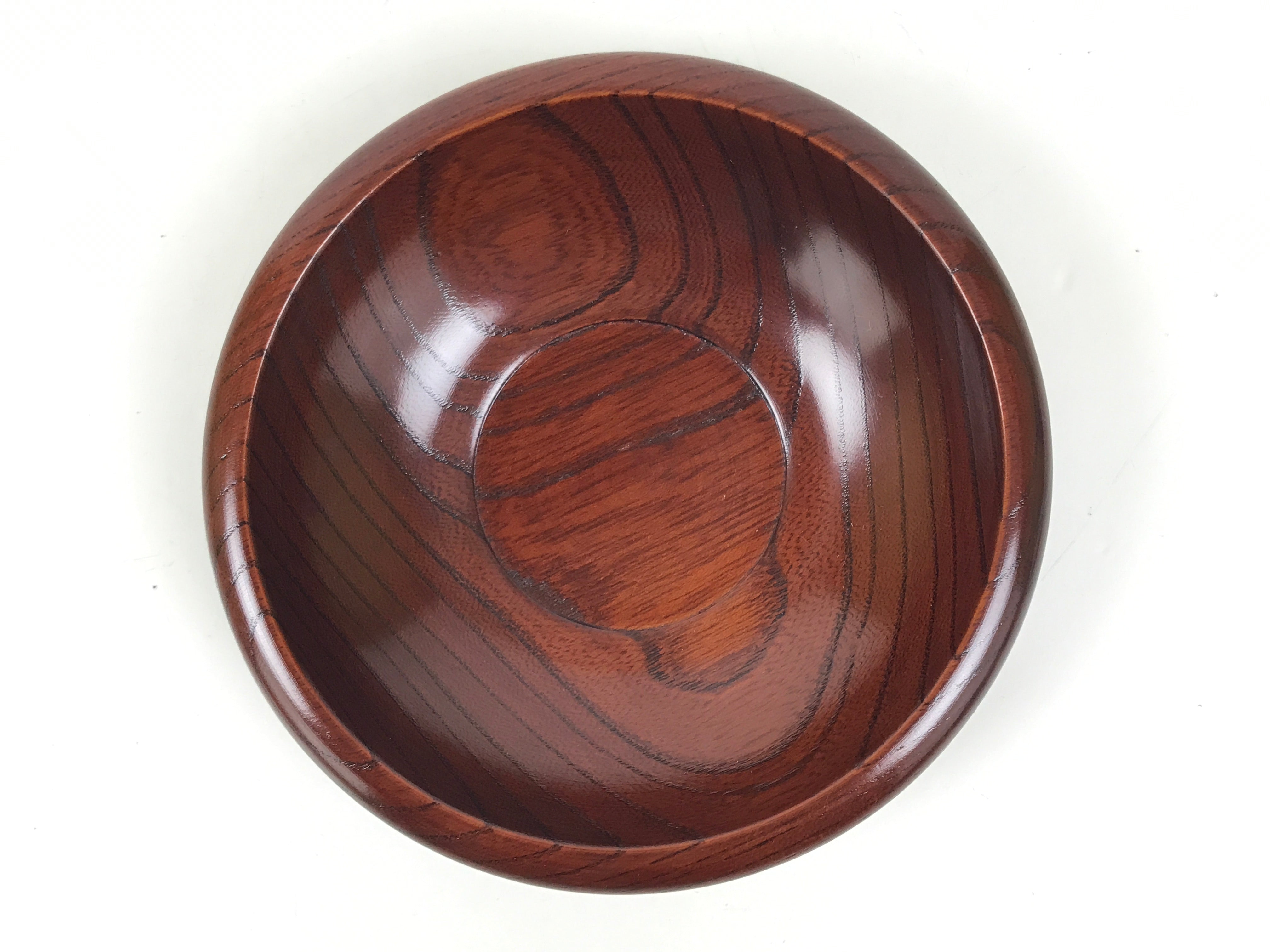 Japanese Brushed Lacquer Wooden Drink Saucer Zelkova Chataku Coaster Brown L465