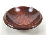 Japanese Brushed Lacquer Wooden Drink Saucer Zelkova Chataku Coaster Brown L465