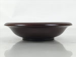 Japanese Brushed Lacquer Wooden Drink Saucer Zelkova Chataku Coaster Brown L465