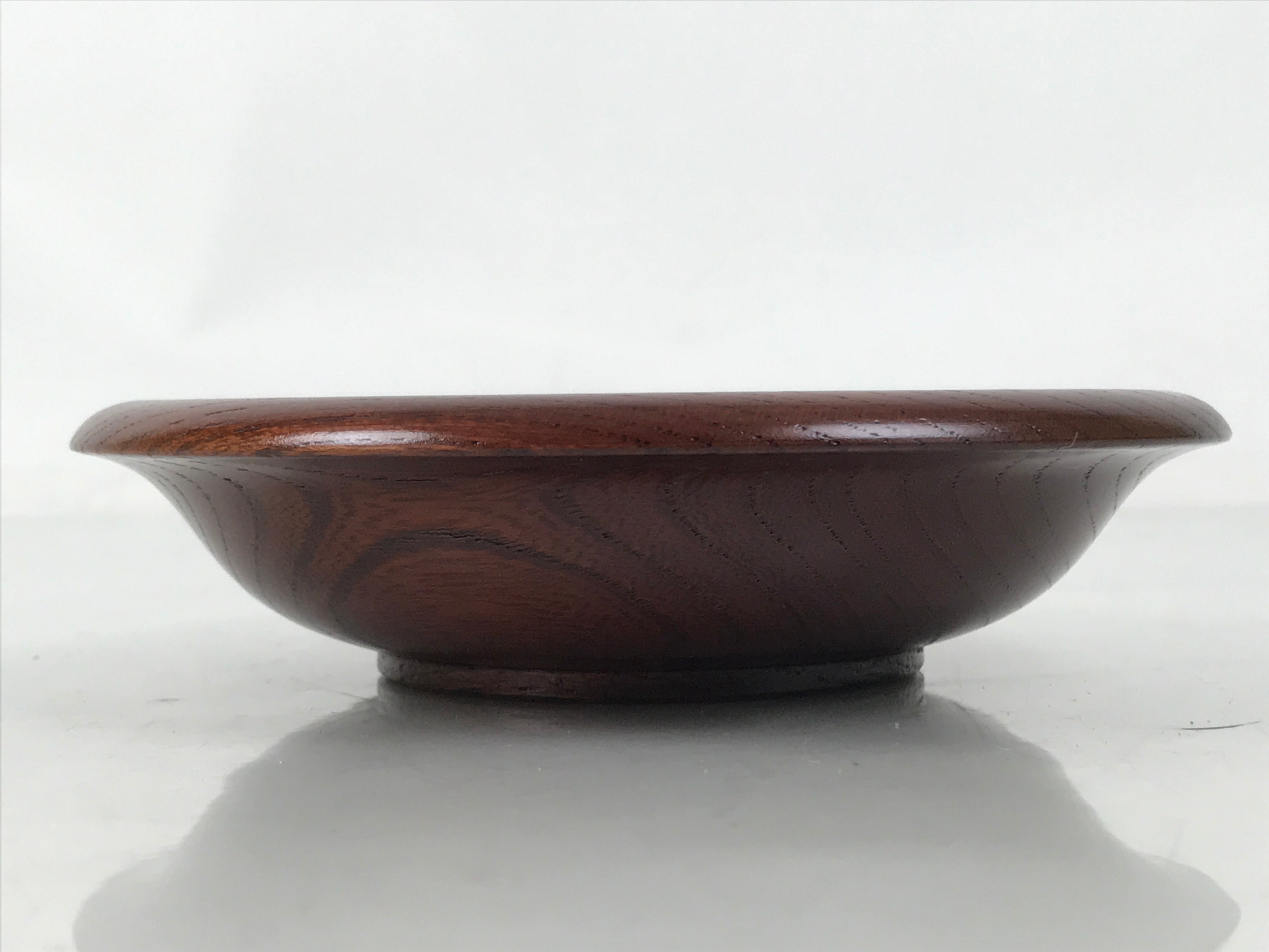 Japanese Brushed Lacquer Wooden Drink Saucer Zelkova Chataku Coaster Brown L465