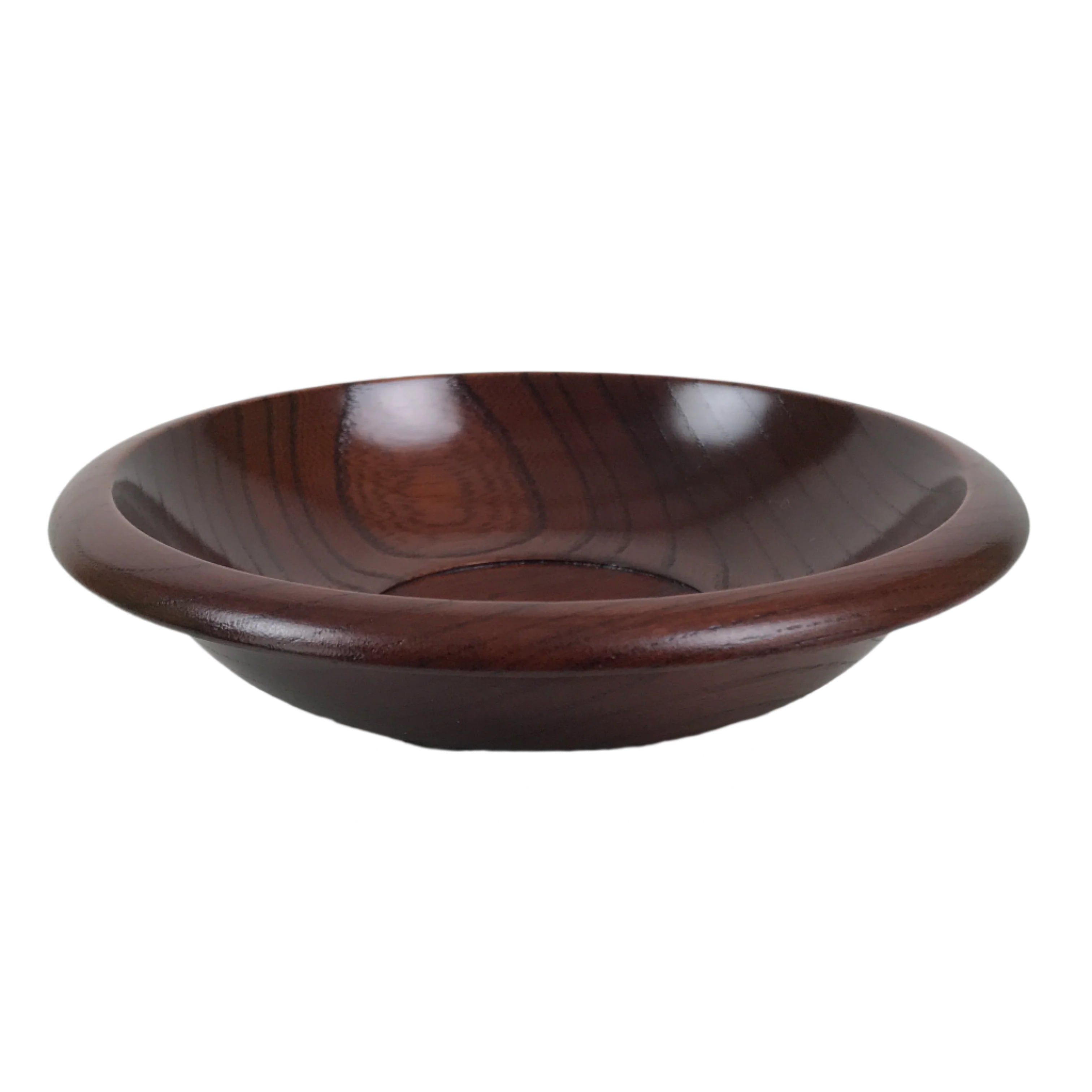 Japanese Brushed Lacquer Wooden Drink Saucer Zelkova Chataku Coaster Brown L465