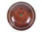 Japanese Brushed Lacquer Wooden Drink Saucer Zelkova Chataku Coaster Brown L466