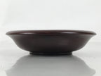Japanese Brushed Lacquer Wooden Drink Saucer Zelkova Chataku Coaster Brown L466