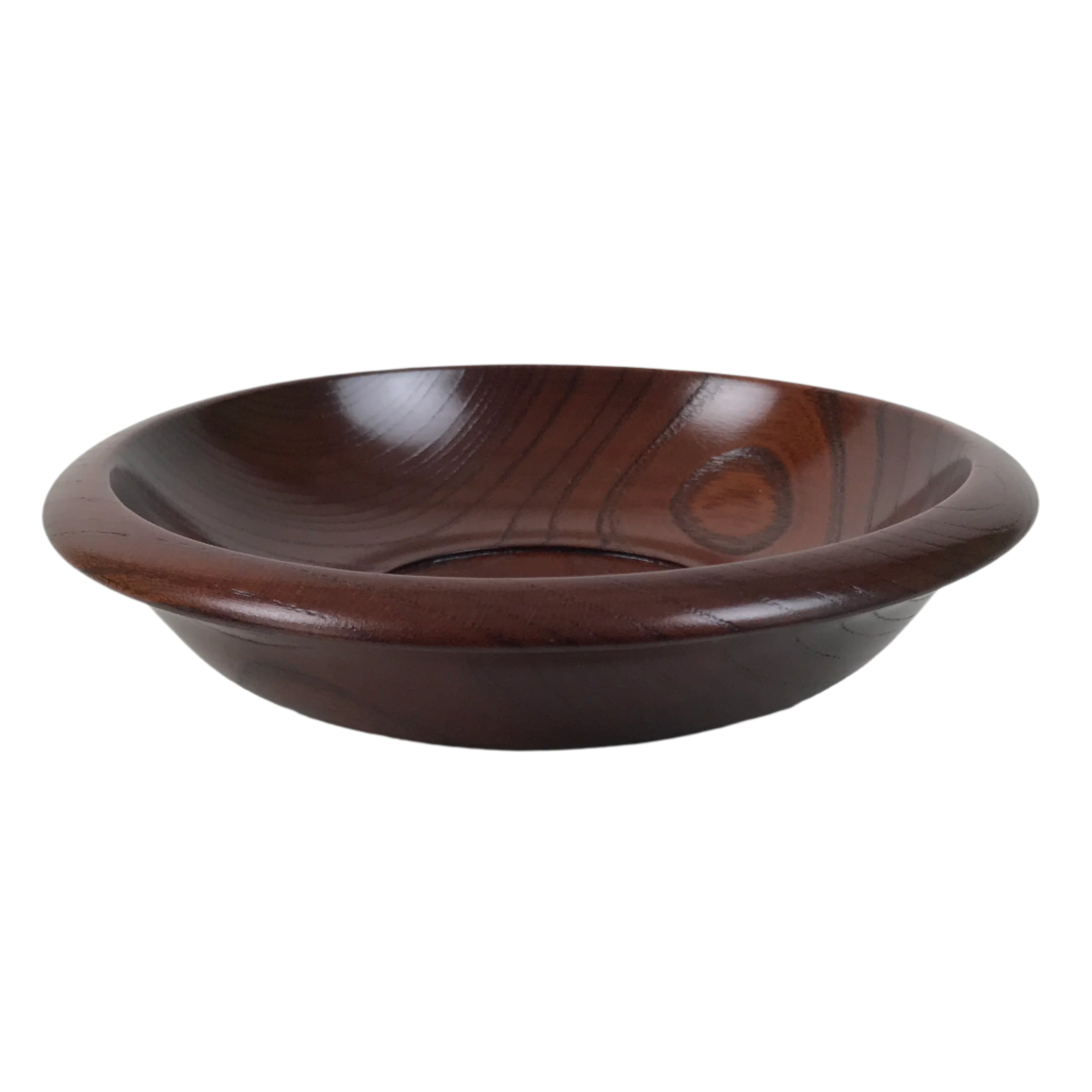 Japanese Brushed Lacquer Wooden Drink Saucer Zelkova Chataku Coaster Brown L466